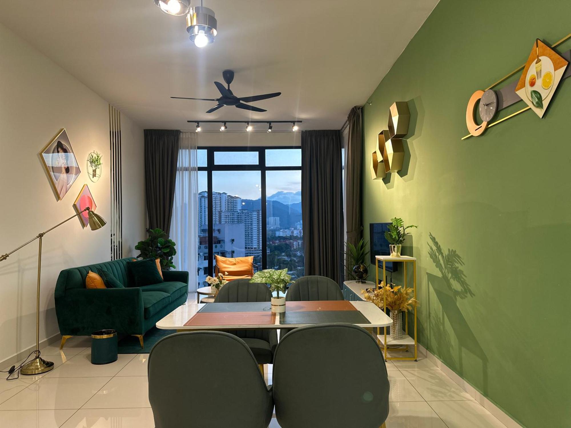 New 2Br Georgetown Warm And Lovely Homestay 10Pax-无敌美景两房民宿 Beacon Executive Suite Kültér fotó